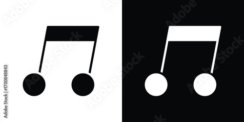 Music icon line style. Graphic design element vectors