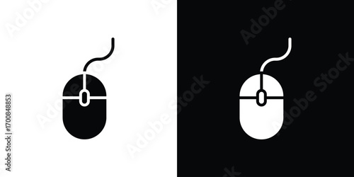 Mouse icon line style. Graphic design element vectors