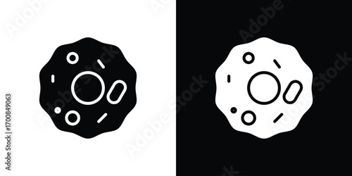 Microorganism icon line style. Graphic design element vectors