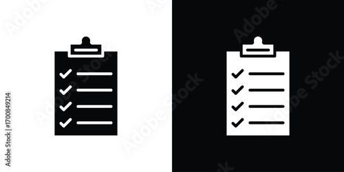 List check icon line style. Graphic design element vectors