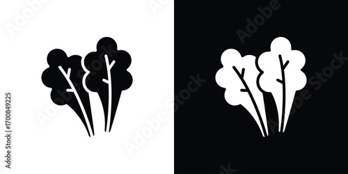 Lettuce icon line style. Graphic design element vectors