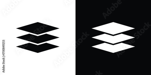 Layers icon line style. Graphic design element vectors