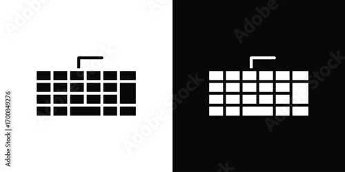 Keyboard icon line style. Graphic design element vectors