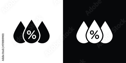 Humidity icon line style. Graphic design element vectors