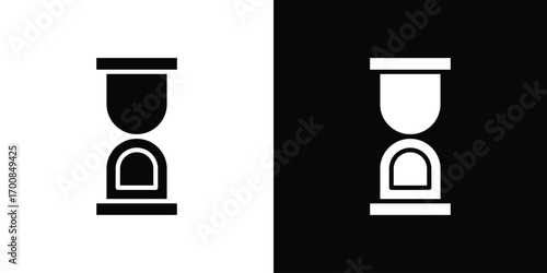 Hourglass icon line style. Graphic design element vectors