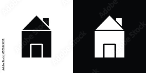 Home icon line style. Graphic design element vectors