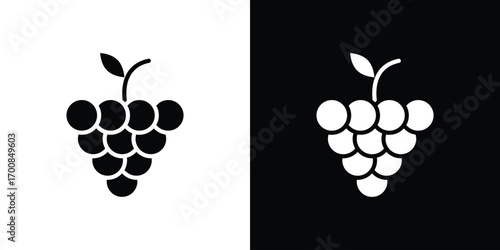 Grape icon line style. Graphic design element vectors