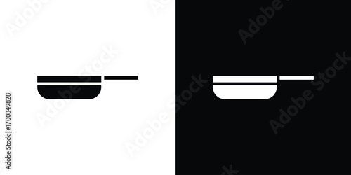 Frying pan icon line style. Graphic design element vectors