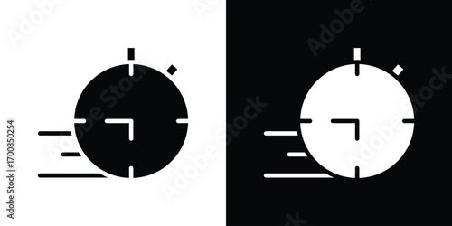 Express icon line style. Graphic design element vectors