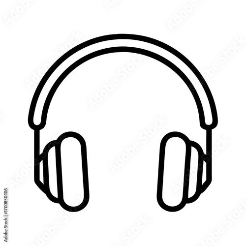 Headphones vector illustration for music lovers audio equipment listening device sound system dj set