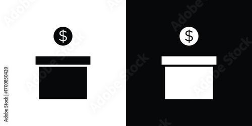 Donate icon line style. Graphic design element vectors