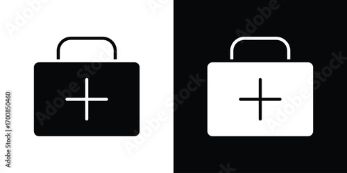 Doctor bag icon line style. Graphic design element vectors