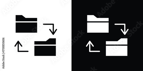 Data transfer icon line style. Graphic design element vectors