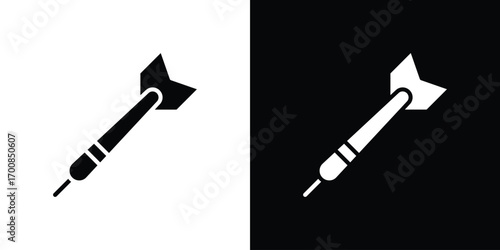 Dart icon line style. Graphic design element vectors