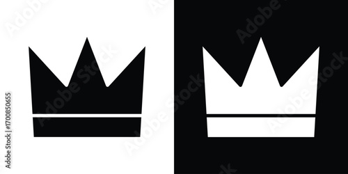 Crown icon line style. Graphic design element vectors