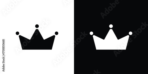 Crown icon line style. Graphic design element vectors