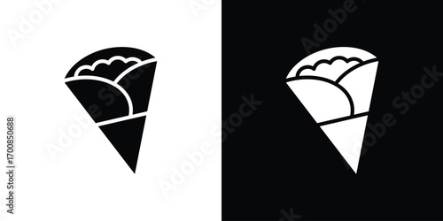 Crepe icon line style. Graphic design element vectors