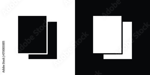 Copy icon line style. Graphic design element vectors