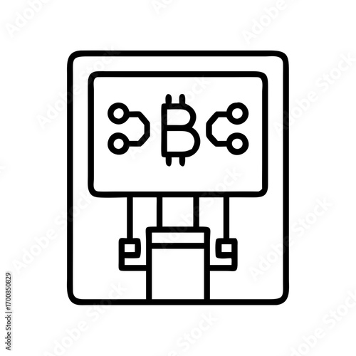 Bitcoin atm machine cryptocurrency investment blockchain technology digital currency finance cash point