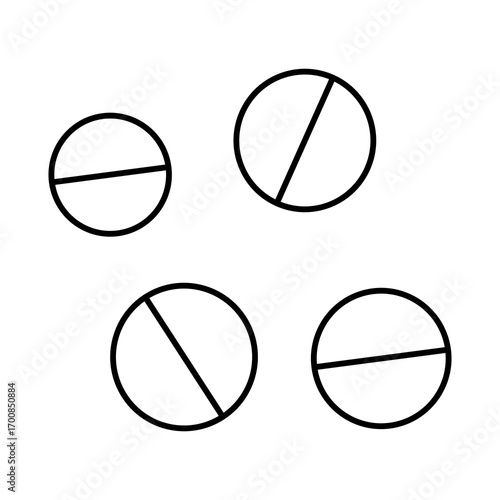 Pills and Tablets Icon Vector Symbol Graphic