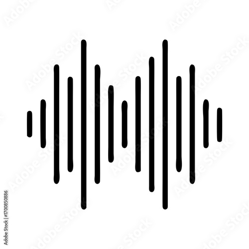 Audio sound wave graphic equalizer waveform music frequency voice recording signal vector design