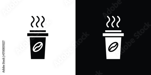 Coffee icon line style. Graphic design element vectors