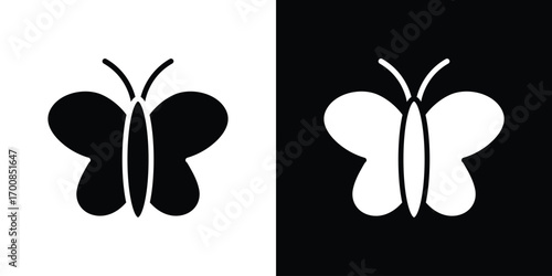 Butterfly icon line style. Graphic design element vectors