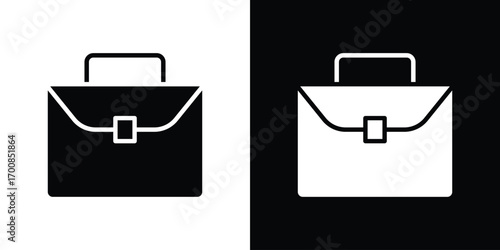 Briefcase icon line style. Graphic design element vectors