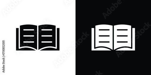 Book icon line style. Graphic design element vectors