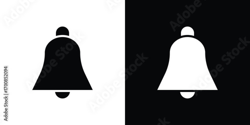 Bell ring icon line style. Graphic design element vectors