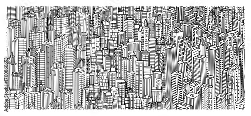 Ultra‑dense vertical city forest — mesmerising labyrinth of high‑rise towers
