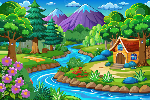 vector of Nature is a home that never gets old.
The sound of the river is the peace of the soul;
The smell of rained soil, a new hope;
And the green of the forests, the color of life.