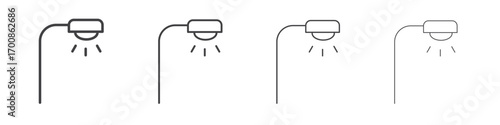 Street light icon illustration symbol. thin line symbol on white background - editable stroke vector