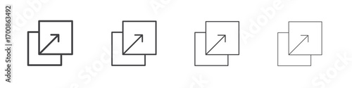 Resize icon illustration symbol. thin line symbol on white background - editable stroke vector