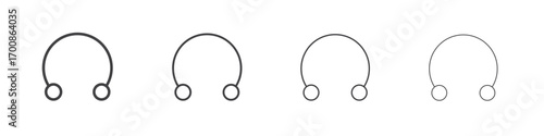 Piercing icon illustration symbol. thin line symbol on white background - editable stroke vector
