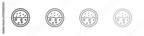 Kare raisu icon illustration symbol. thin line symbol on white background - editable stroke vector