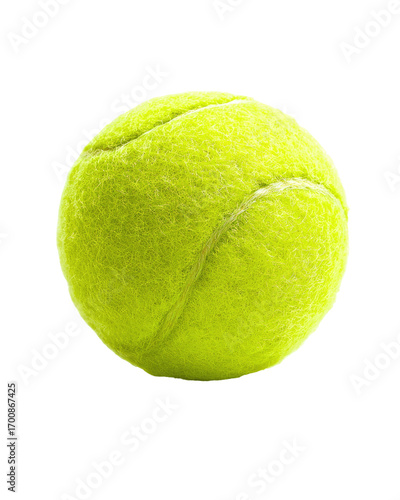 Yellow tennis ball, close-up, isolated, studio, sport