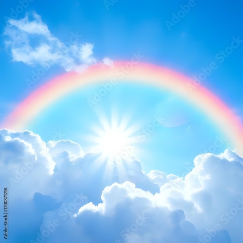 rainbow and clouds