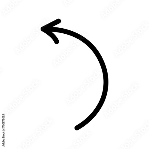 Black curved graph with arrow png file type for your apps, website, web, UI, logo, designs