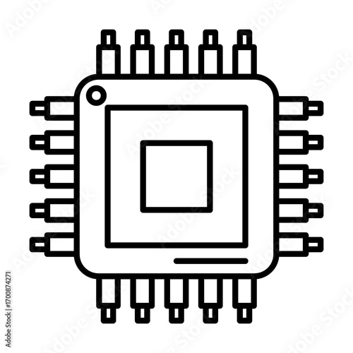 Processor CPU Gaming Vector Icon Technology