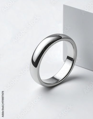 Sleek, polished wedding band