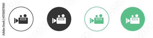 Video camera icons collection in flat style. icon vector design