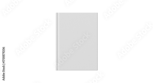 Gray Hardcover Book Mockup PSD - Blank Front Cover View, Editable Template for Novel Cover Design, Publishing Branding, and Book Presentation