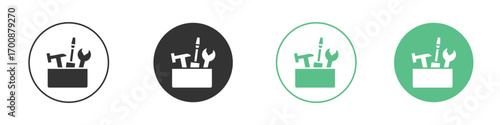 Toolbox icons collection in flat style. icon vector design