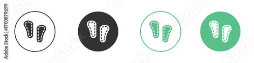 Soles icons collection in flat style. icon vector design