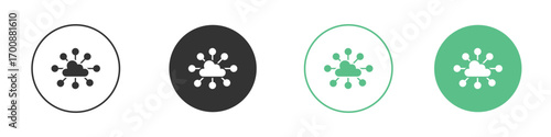 Network cloud icons collection in flat style. icon vector design