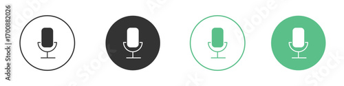 Microphone icons collection in flat style. icon vector design