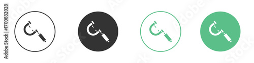 Micrometer icons collection in flat style. icon vector design