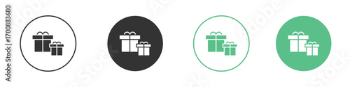 Gifts icons collection in flat style. icon vector design