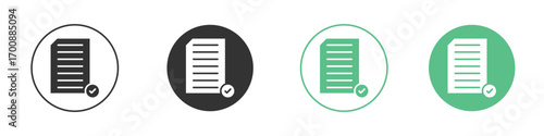 Document accept icons collection in flat style. icon vector design